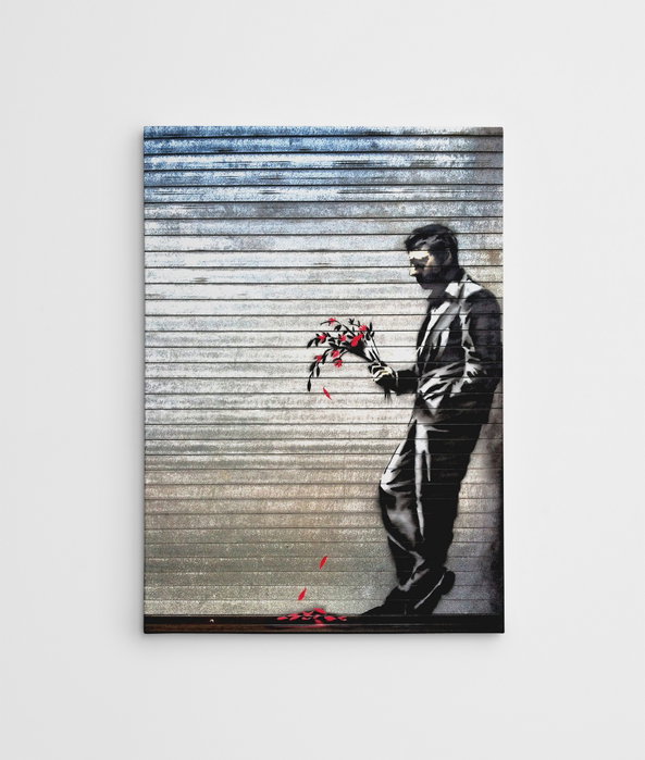 Wallity WY17 Banksy Lienzo Decorativo enmarcado 50 x 70 cm